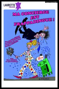 un poster per un&#39;opera teatrale intitolata Il mio portiere sta colpendo