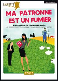 Un poster del film My Boss is a Scumbag mostra una donna in piedi accanto a un uomo in smoking.