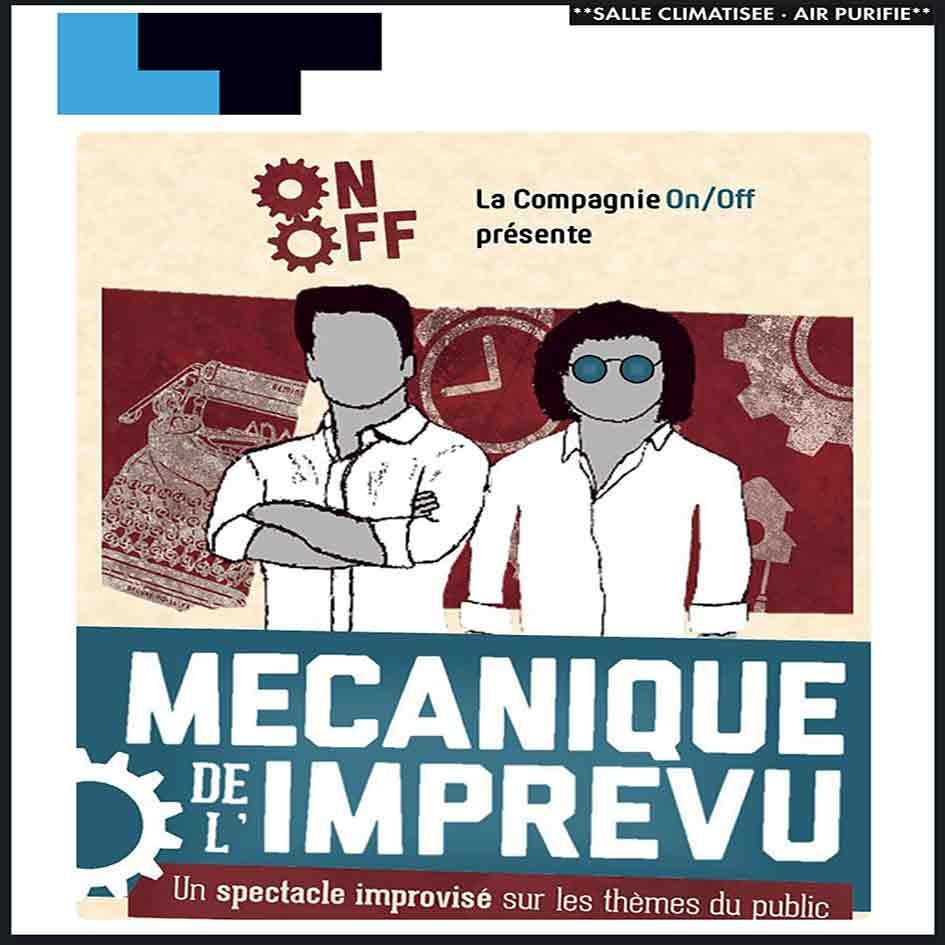 Une affiche pour un spectacle intitulé la mécanique de l'inattendu