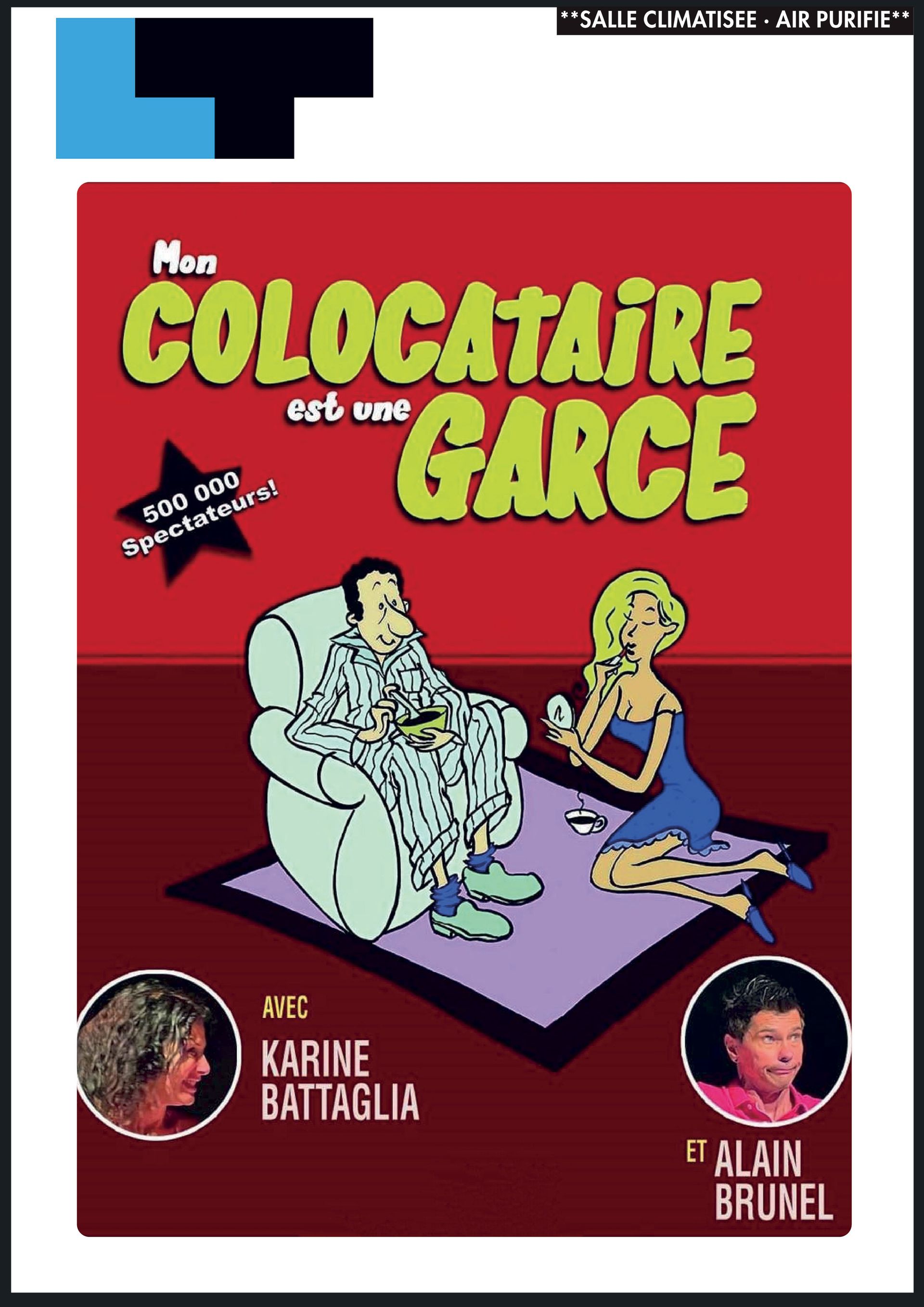 A poster for a movie called colocataire garce