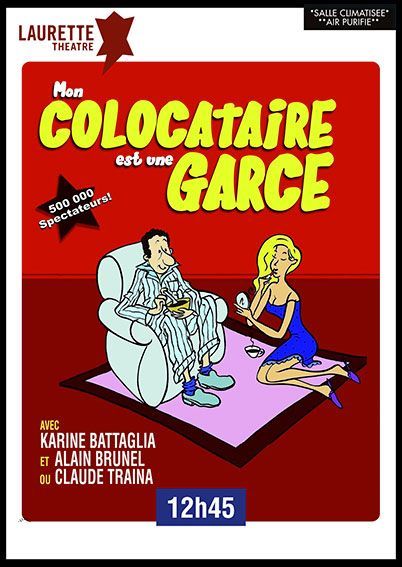 a poster for a movie called colocataire garce