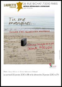 un poster per un pezzo intitolato Mi manchi