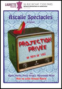 un poster per uno spettacolo chiamato proiezione privata