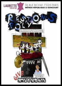 un poster per un&#39;opera teatrale intitolata Restons Poly.