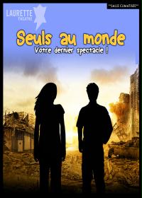 un poster di Alone in the World mostra un uomo e una donna fianco a fianco