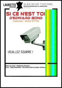 un poster per un&#39;opera teatrale intitolata Se questo non sei tu di Edward Bond