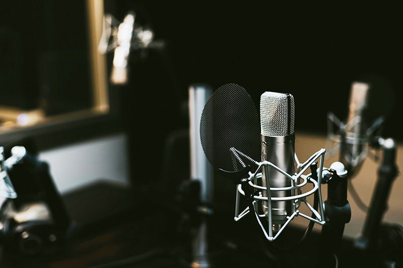 Microphone in studio