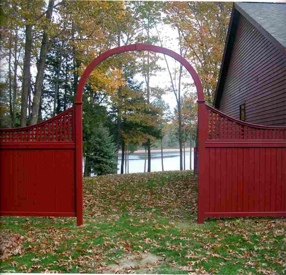 Red Arbor with Gate — Barrington, NH — 125 Maintenance & Fence Inc