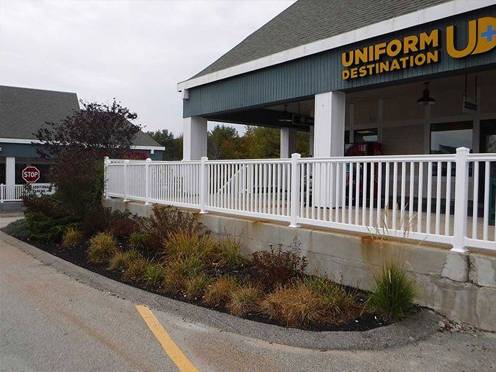 Establishment with Vinyl Deck Railings — Barrington, NH — 125 Maintenance & Fence Inc
