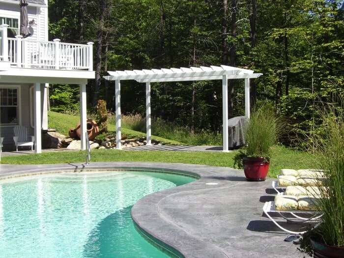Backyard with Swimming Pool — Barrington, NH — 125 Maintenance & Fence Inc
