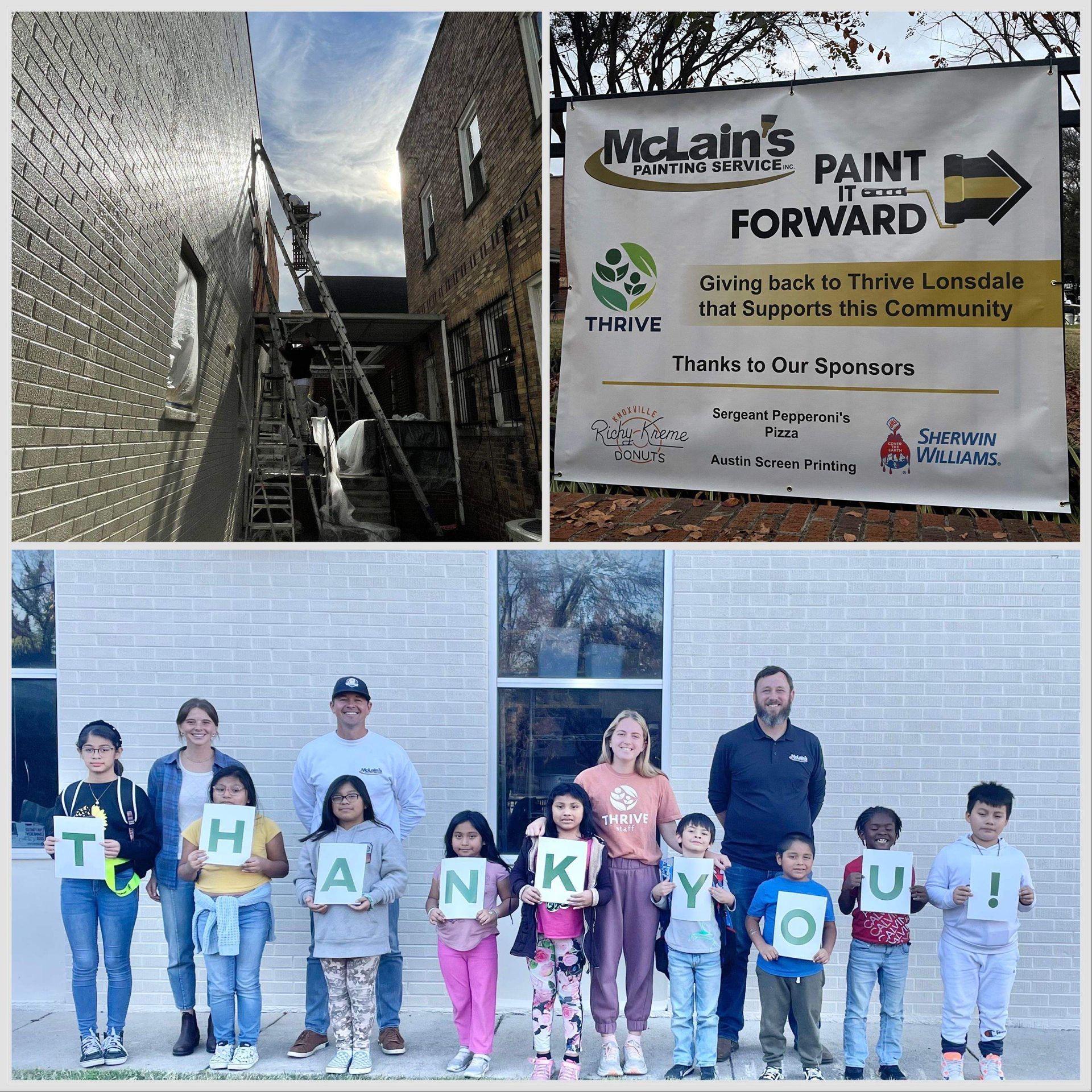 A group of people holding up signs that say thank you