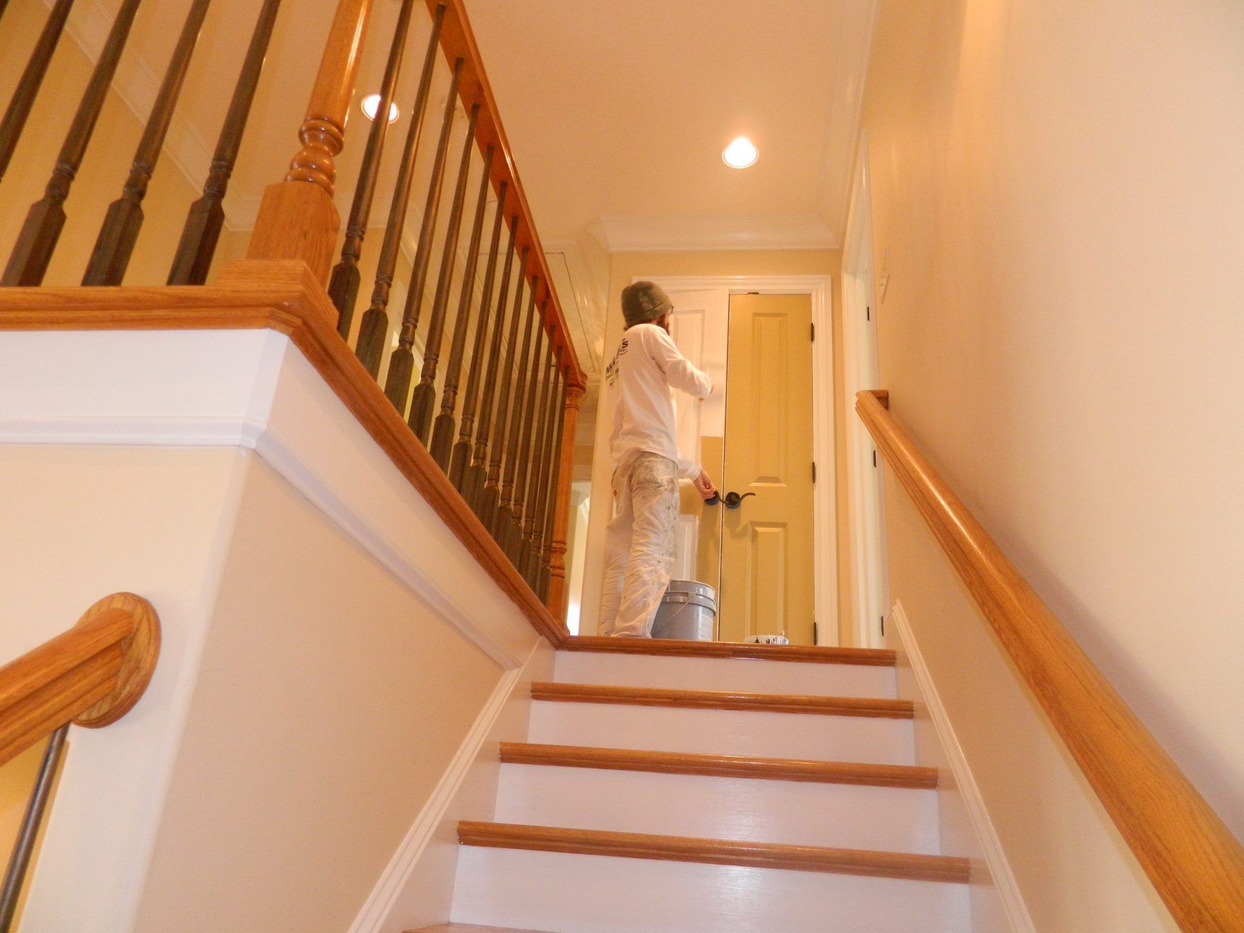 McLains employee painting home interior