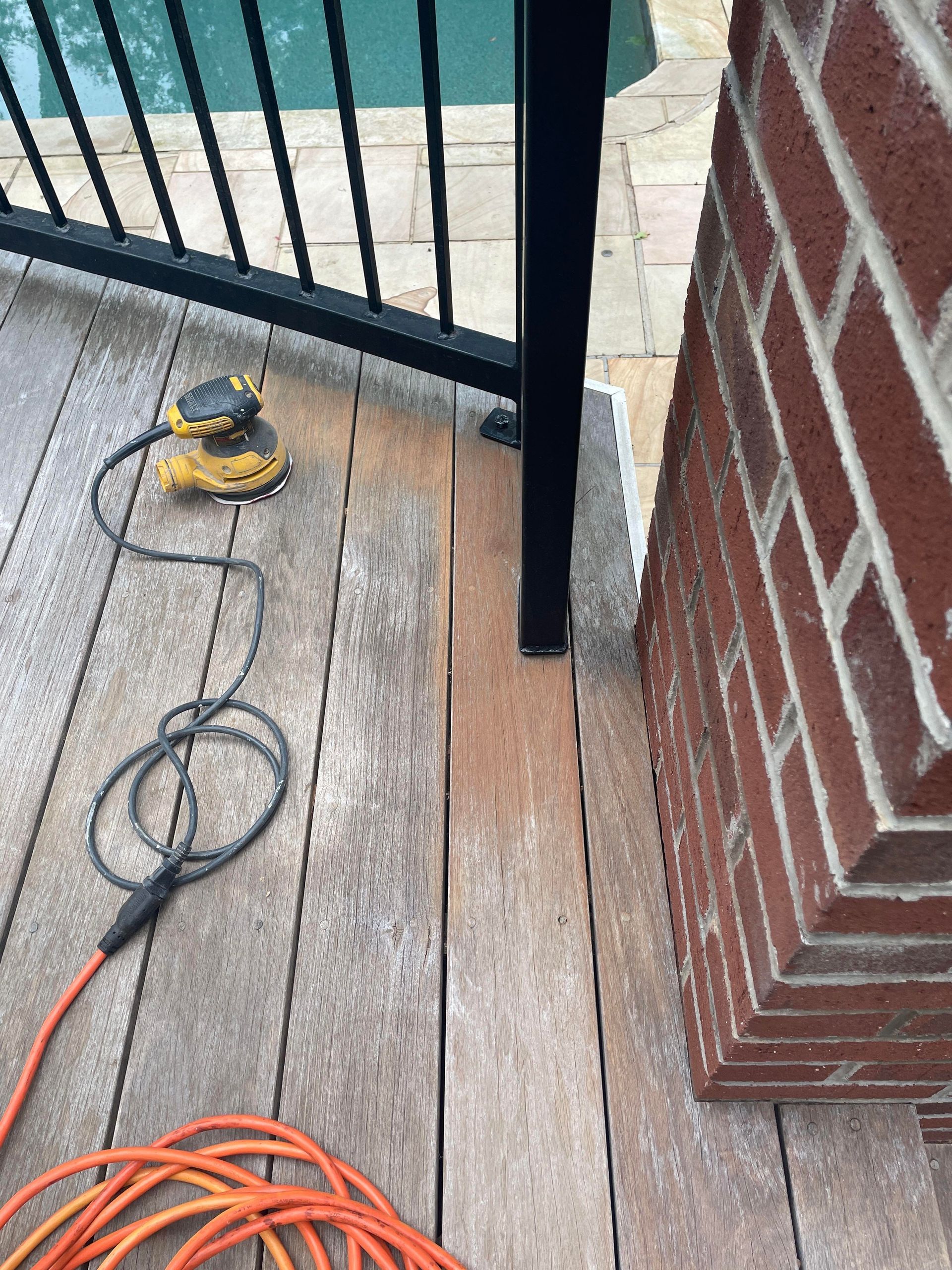 Ipe early sanding and prep