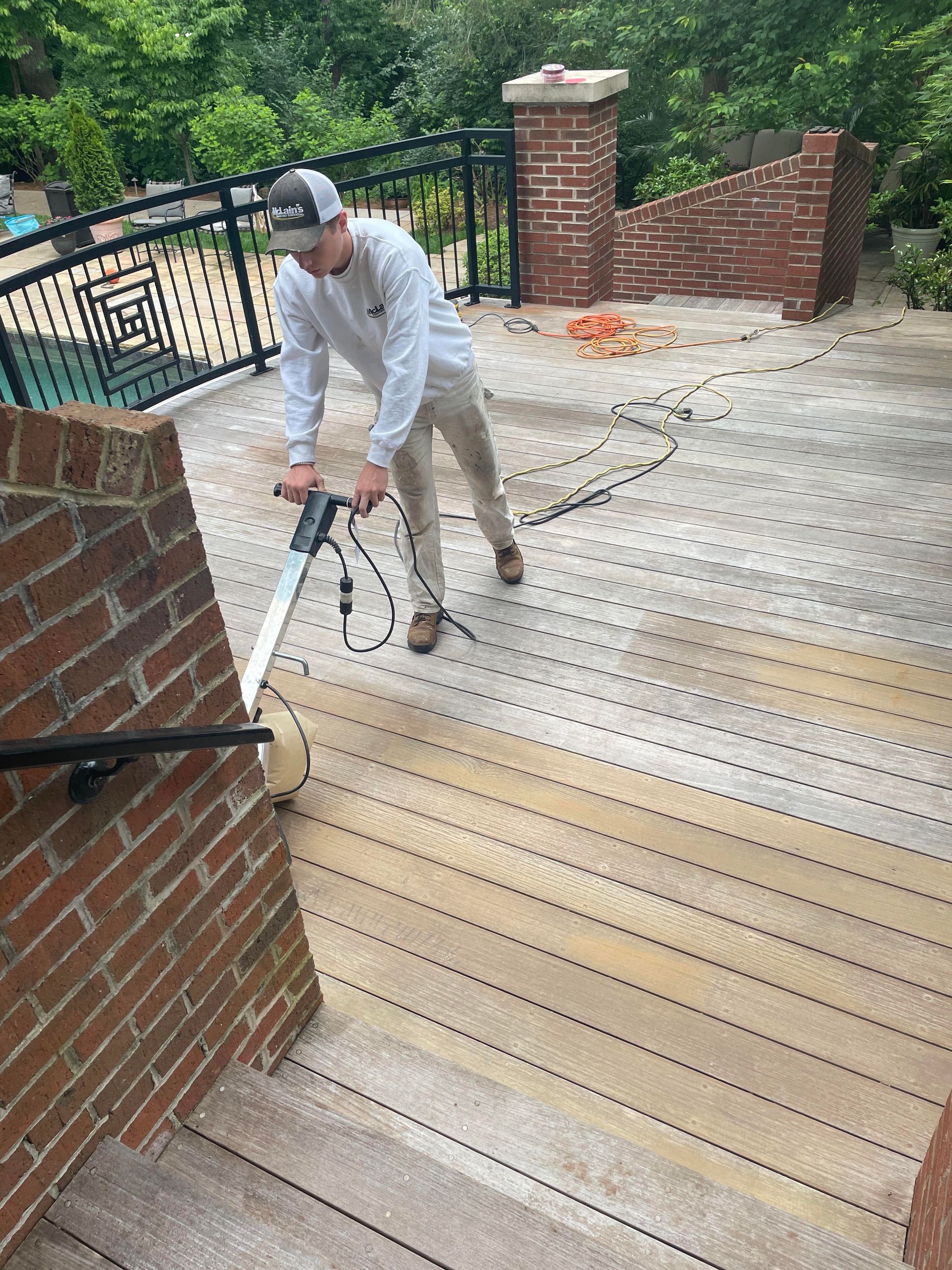 Ipe early sanding and prep