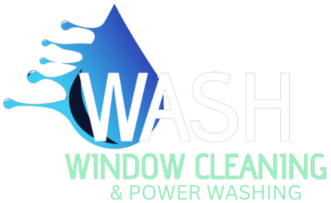 a logo for a window cleaning and power washing company .