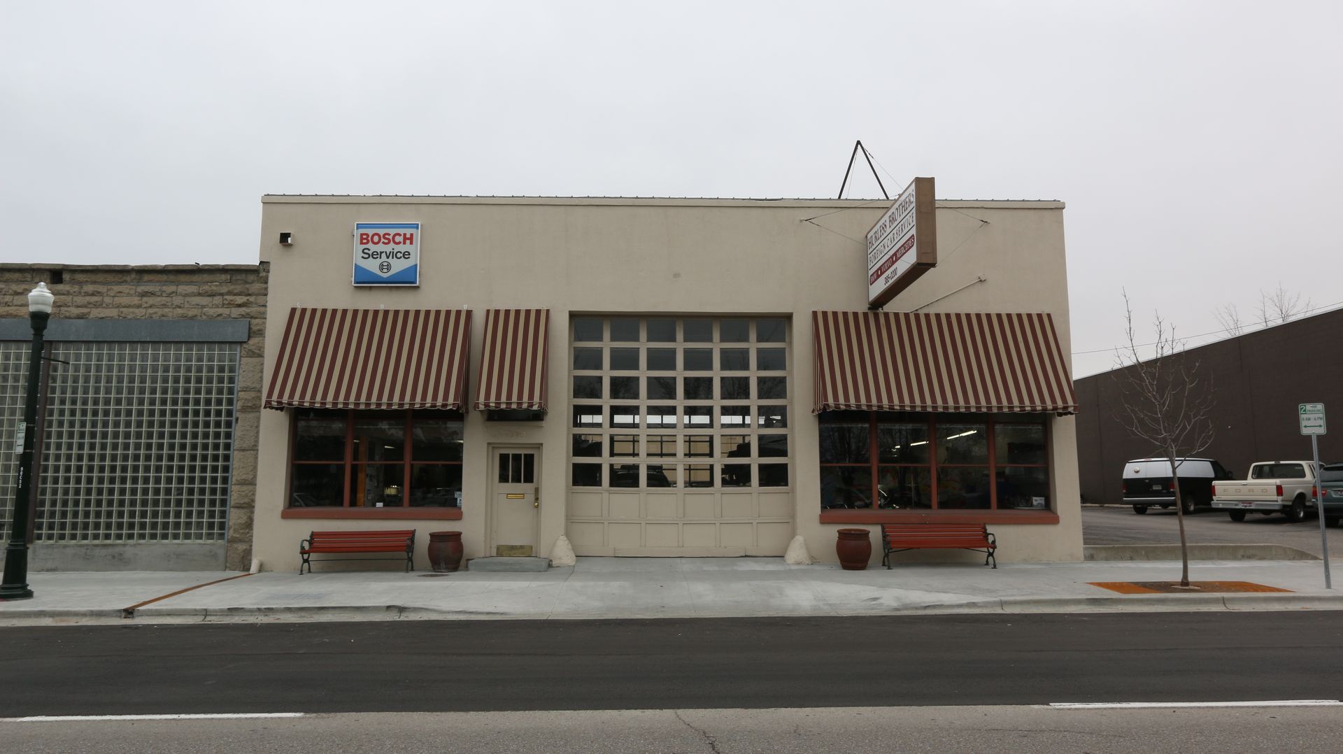 A pepsi sign is on the side of a building