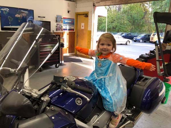 A little Girl on Motor in Rockville, MD - Golden Gears Automotive Inc