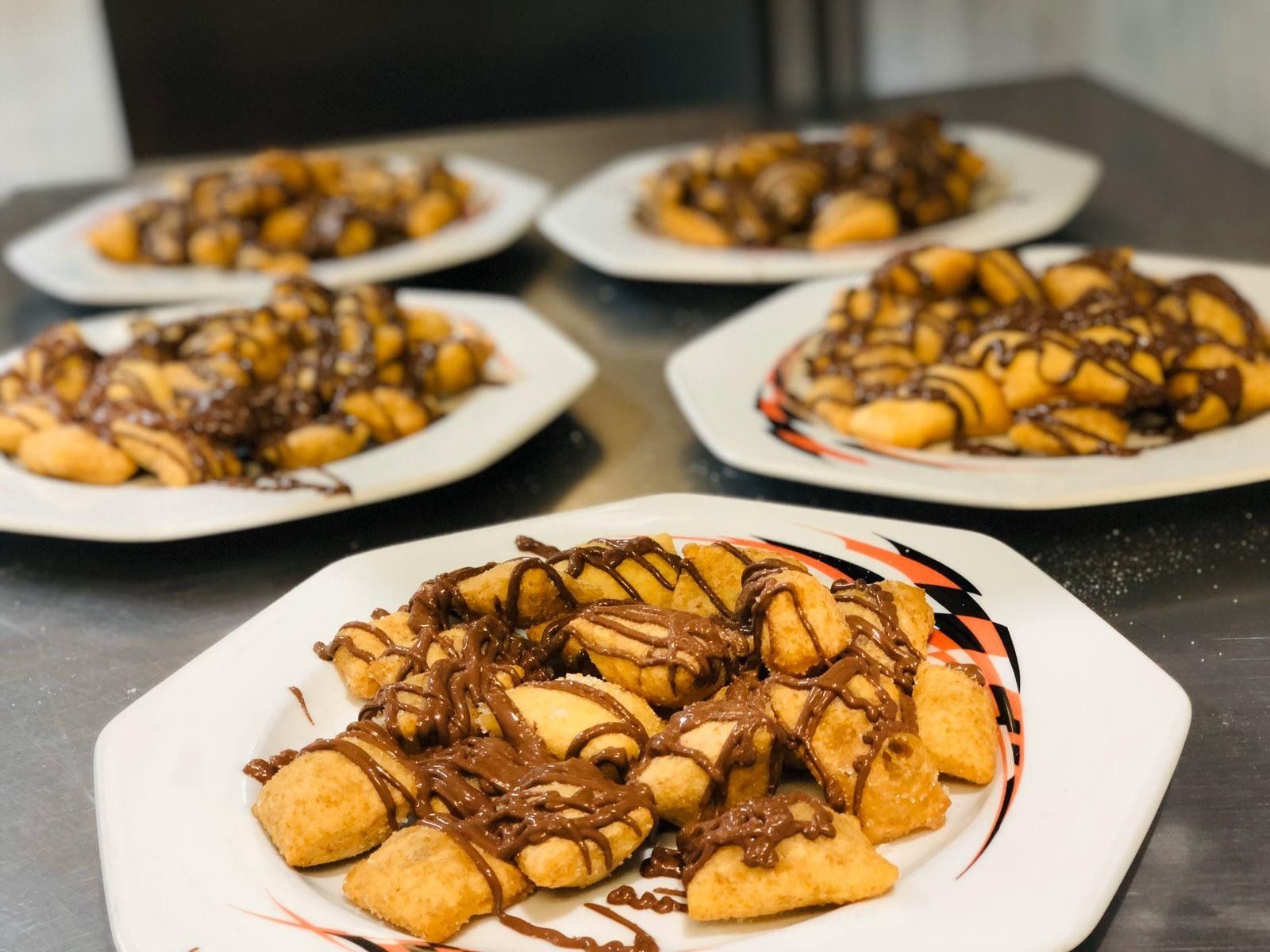 straccetti di pasta fritta con la Nutella