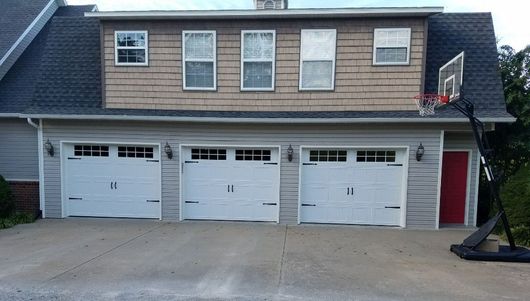 A residential garage door