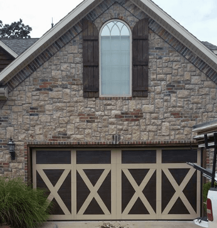 Double garage doors at a residential property