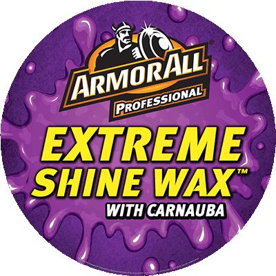 Circle ArmorAll Clear Coat Graphic - Reads ArmorAll Professional Extreme Shine Wax with Carnauba