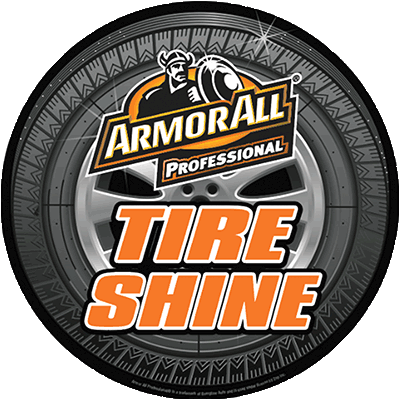 Circle Tire Dressing & Shine Graphic - Reads ArmorAll Professional Tire Shine