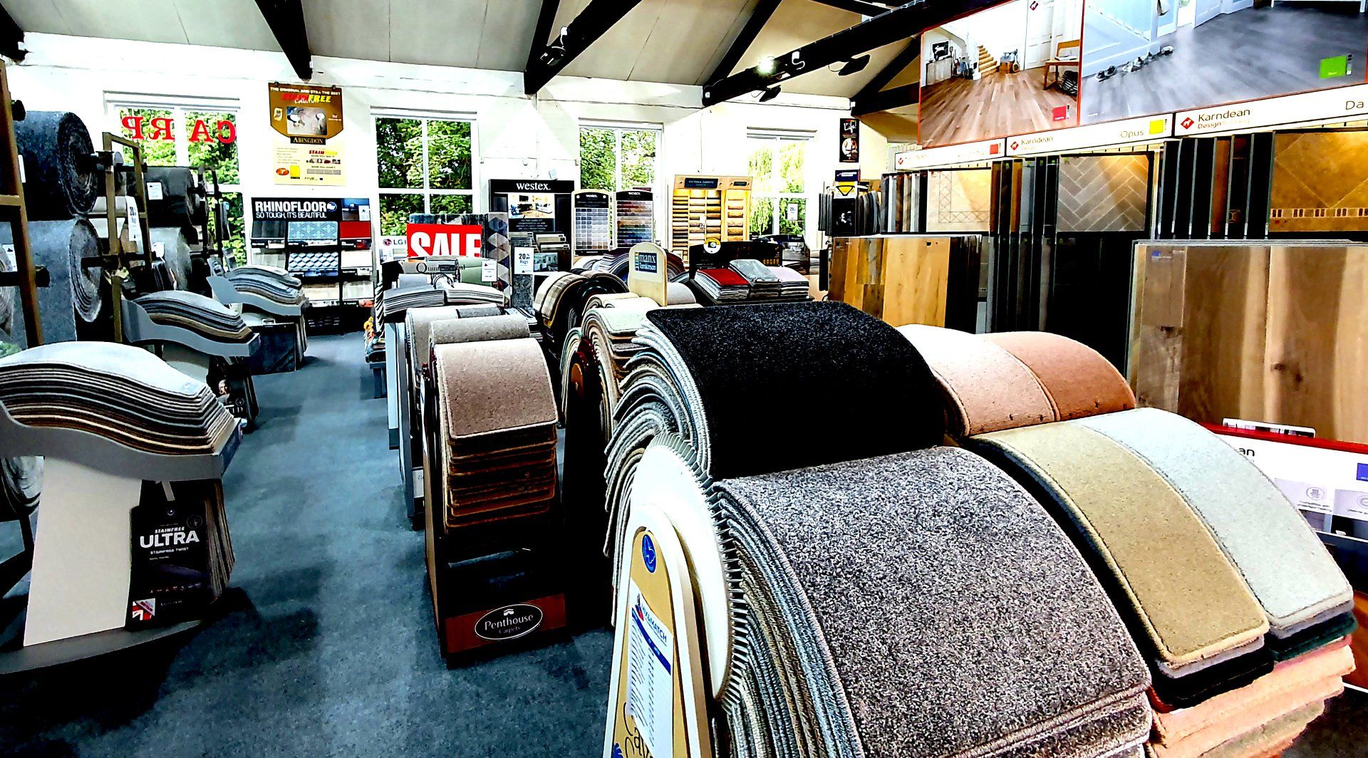 Carpet and hard flooring showroom