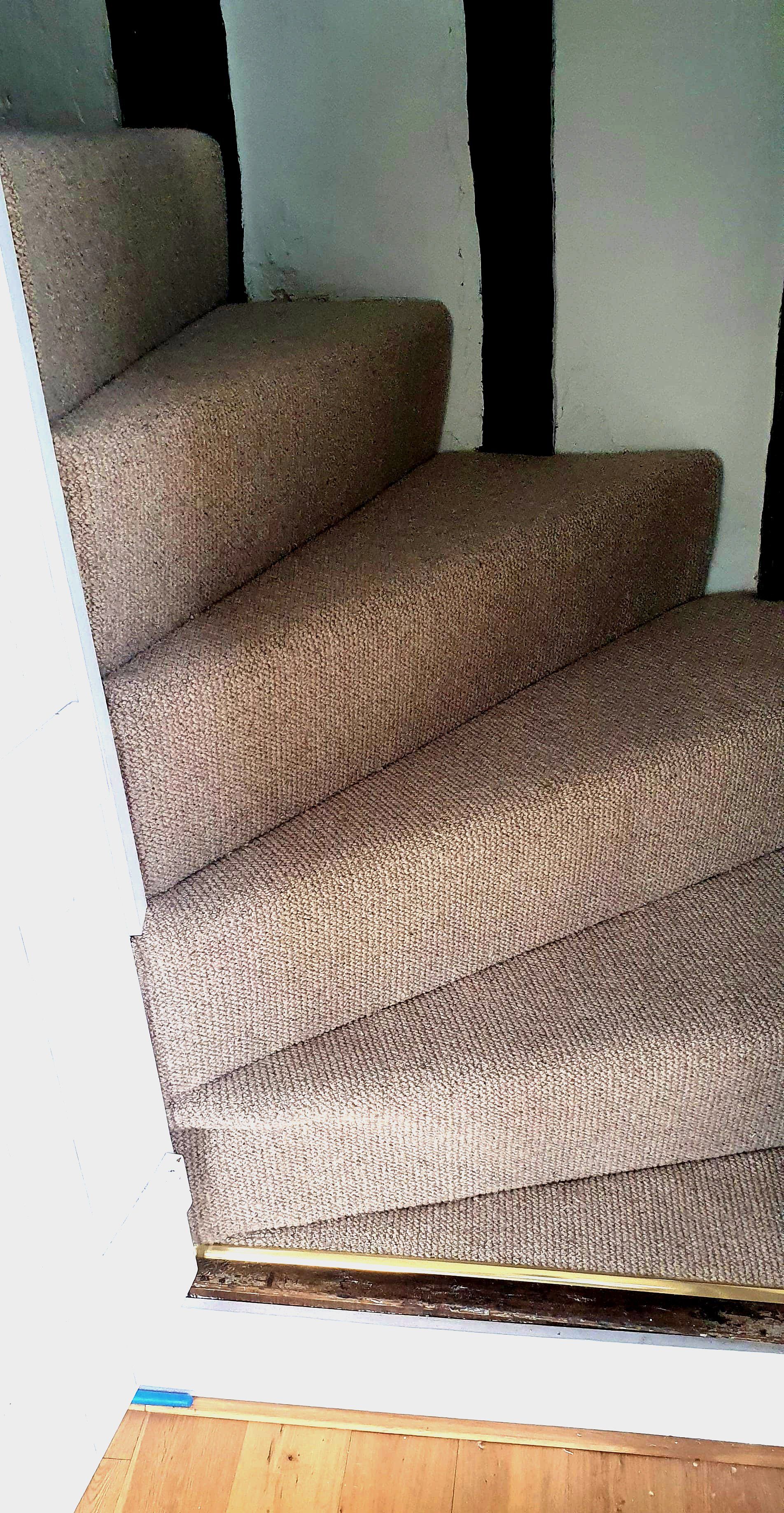 Natural shade stair carpet