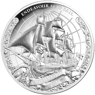 Captain Cook 1768 coin