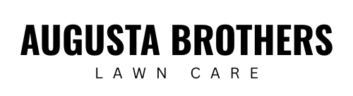 Augusta Brothers Lawn Care logo in black and white.