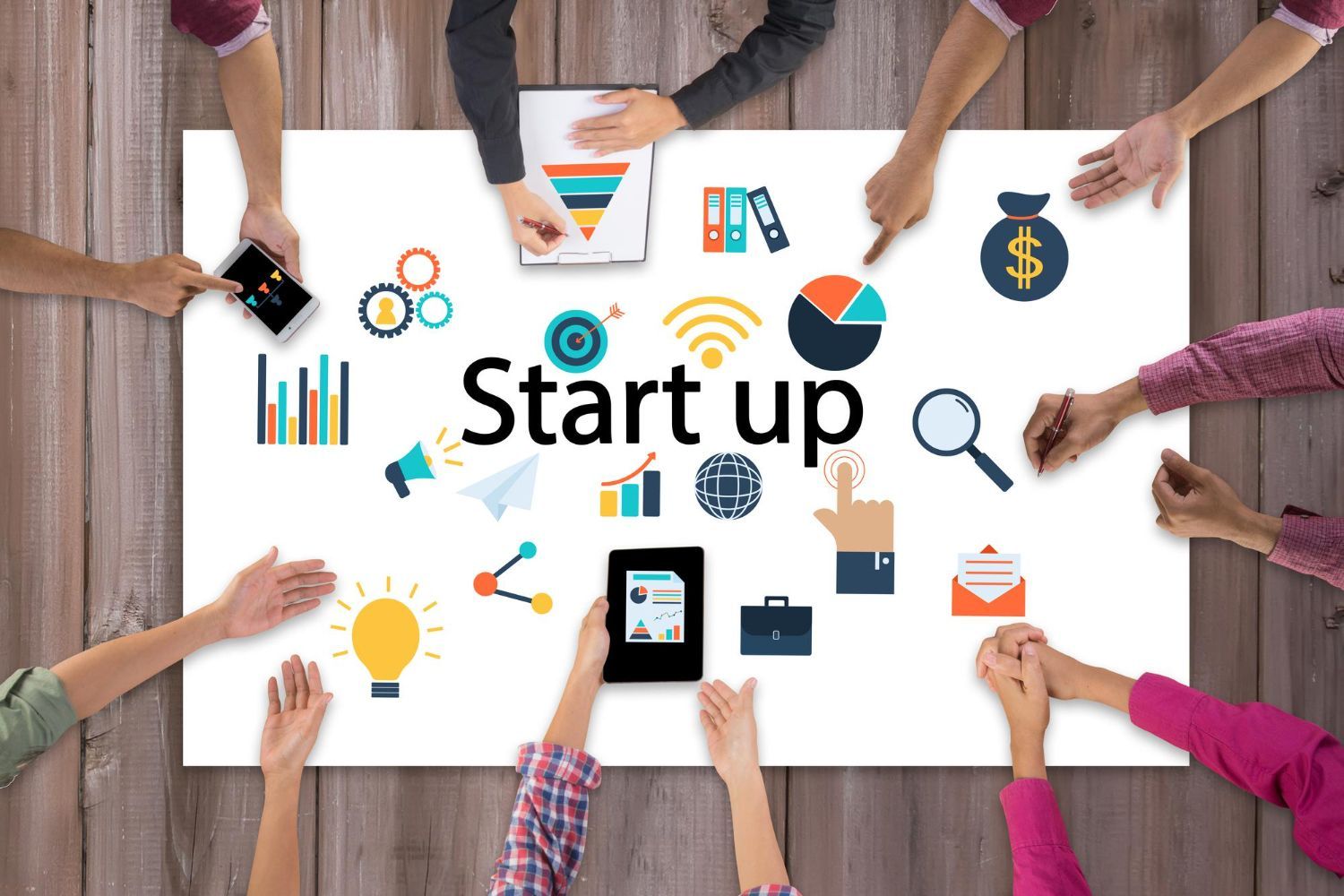 People around a table with 