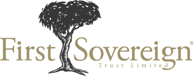 A logo for first sovereign trust limited with a tree on it