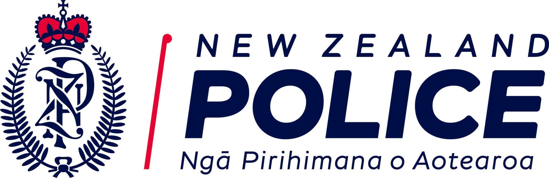 The new zealand police logo has a crown on it