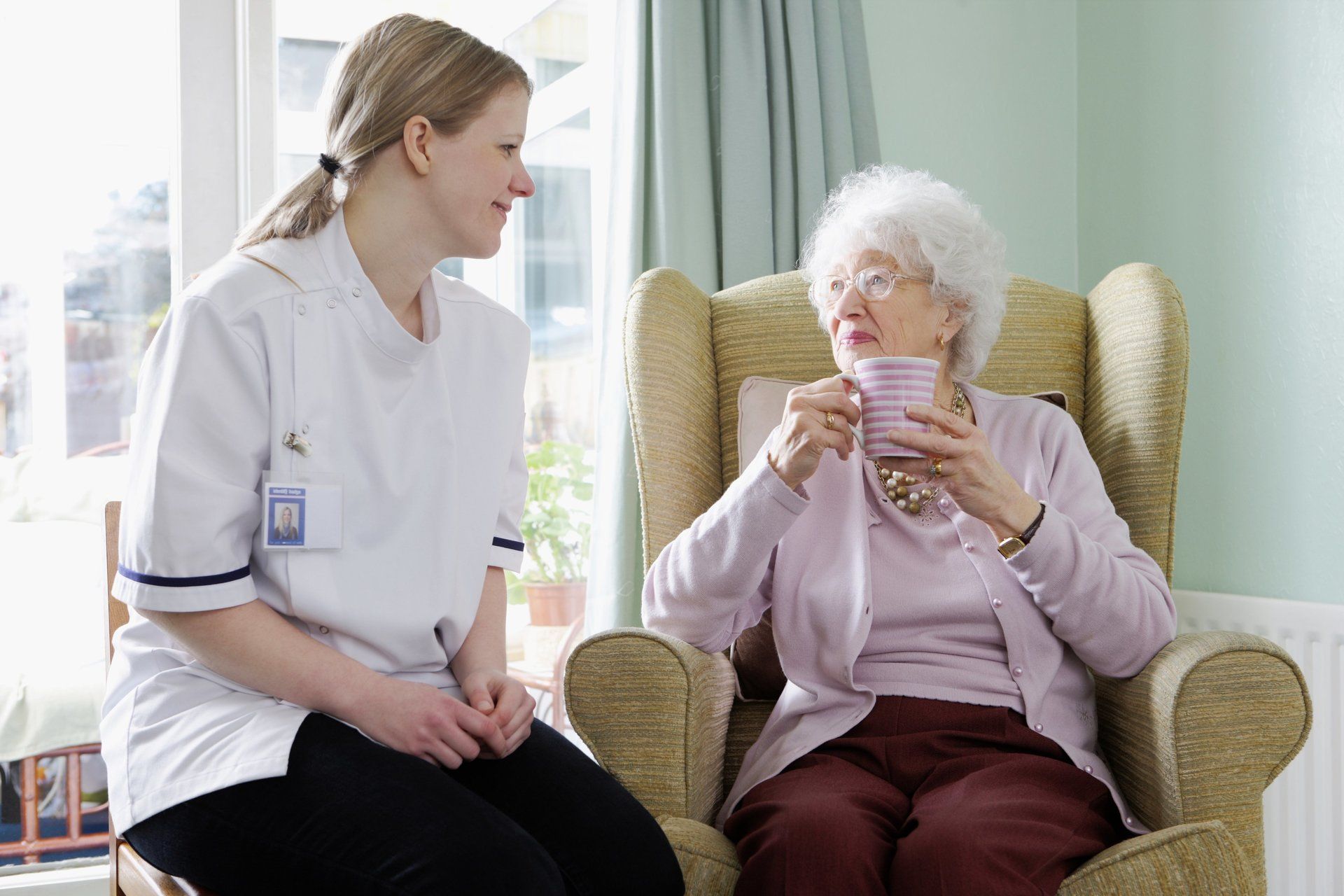 elderly resident at castlemeadow care