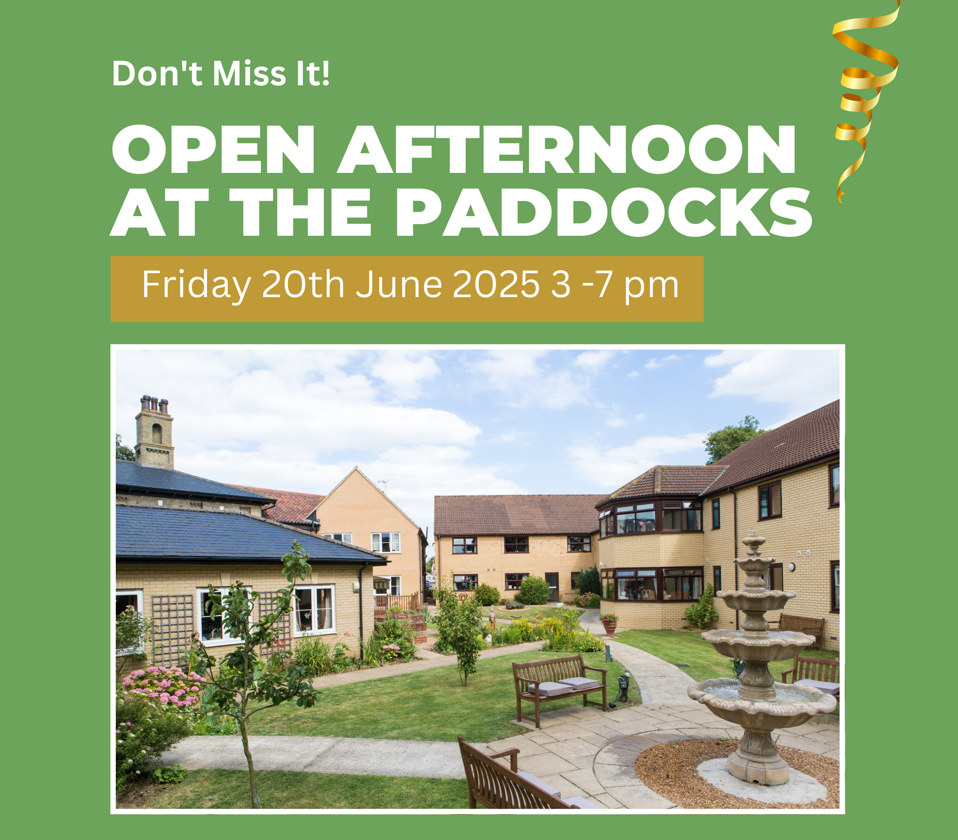 Open Day at The Paddocks - Friday 20th June 3 to 7pm