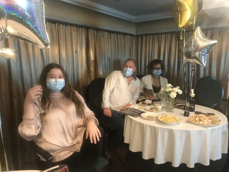 Lois & Family Celebrating an Award Win