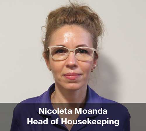 Nicoleta Moanda – Head of Housekeeping