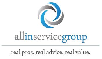 A logo for allinservicegroup real pros real advice real value