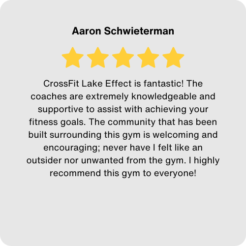 A review of crossfit lake effect is fantastic!