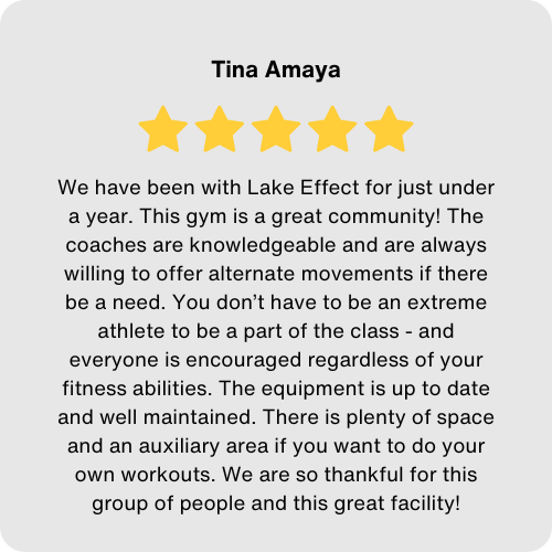 Tina amaya wrote a review for lake effect for just under a year