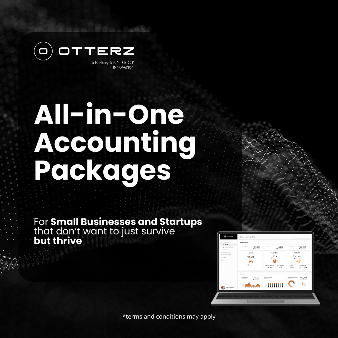 An advertisement for all-in-one accounting packages for small businesses and startups.