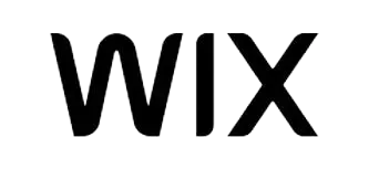 a black and white logo for wix on a white background .