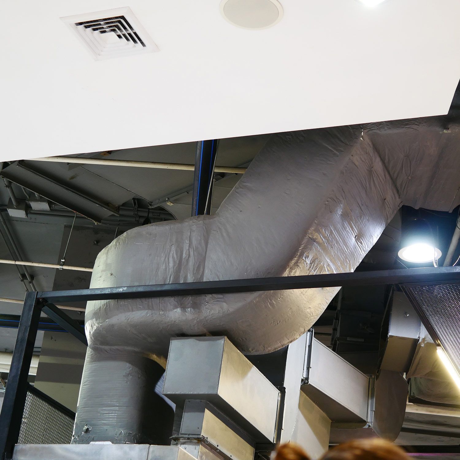 Ductwork in a Restaurant Kitchen