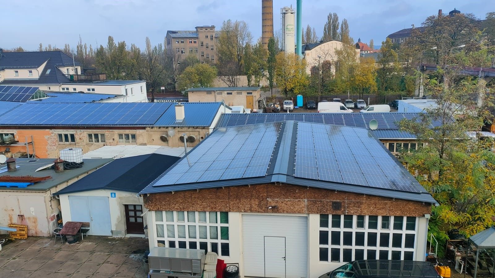Planung und Konzeptionierung einer Photovoltaik-Anlage für Coswig.