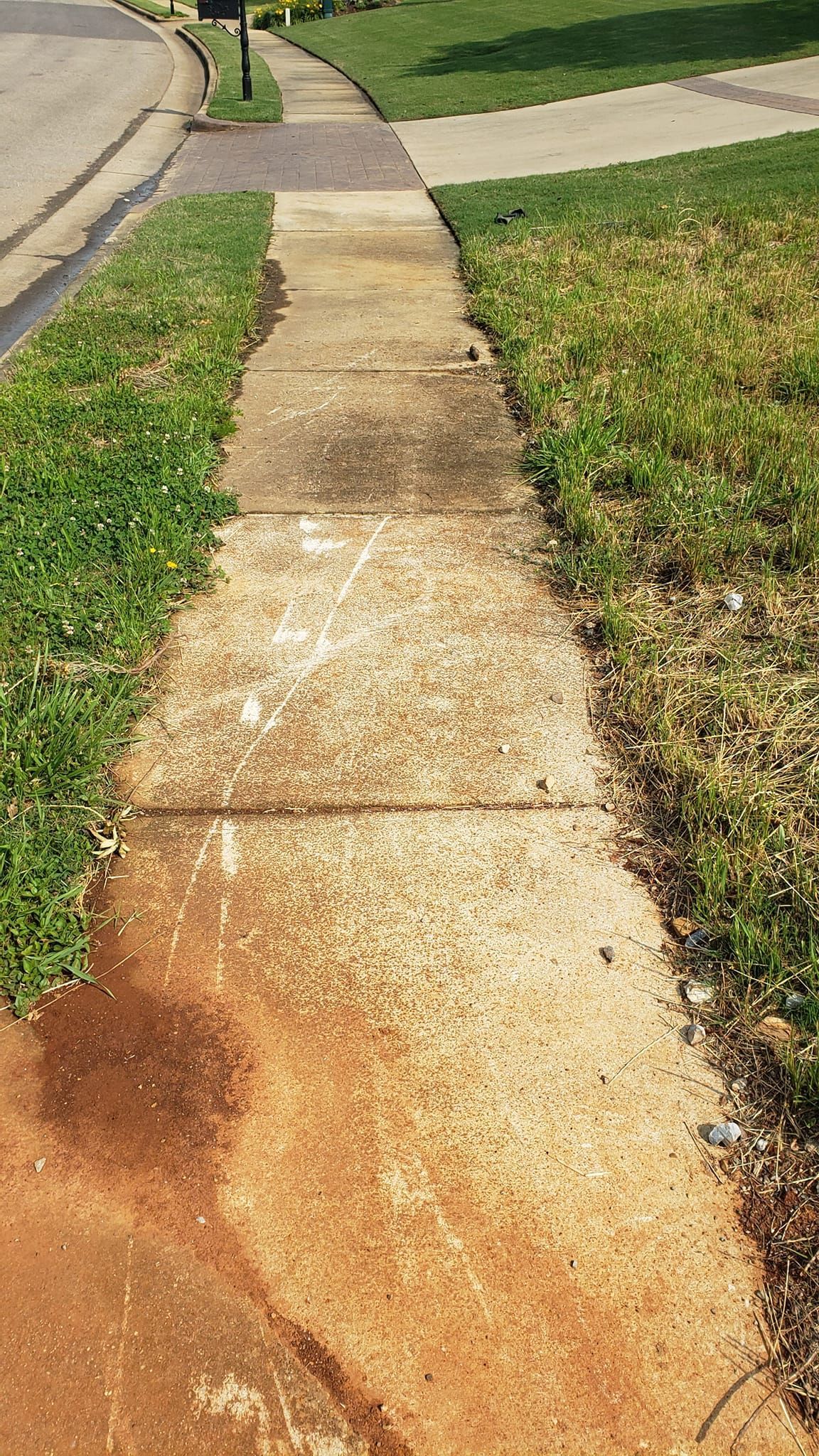 Before Mud Stain Removal Walkway Pressure Wash | Harvest, AL | Radiant Exterior Cleaning