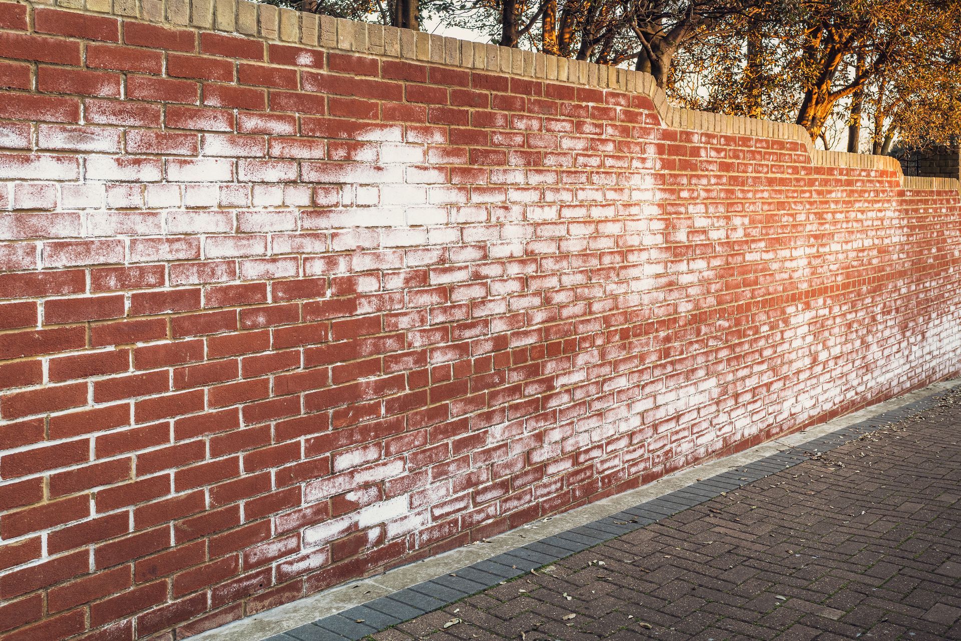 Calcium Buildup on Brick Wall | Harvest, AL | Radiant Exterior Cleaning