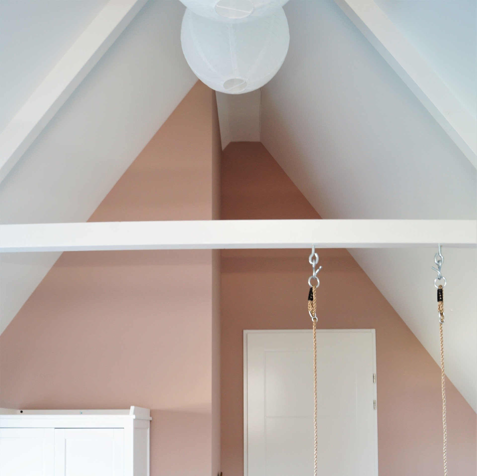 Balken in een nieuwbouwwoning.