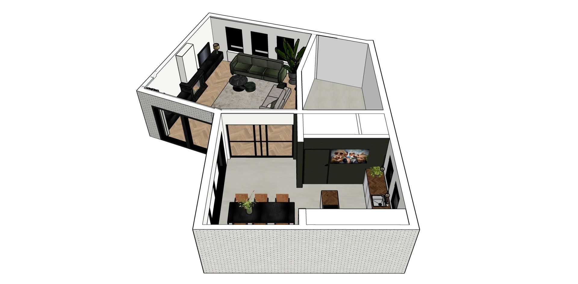 Totaal interieurontwerp voor een vrijstaande woning in Steenbergen.