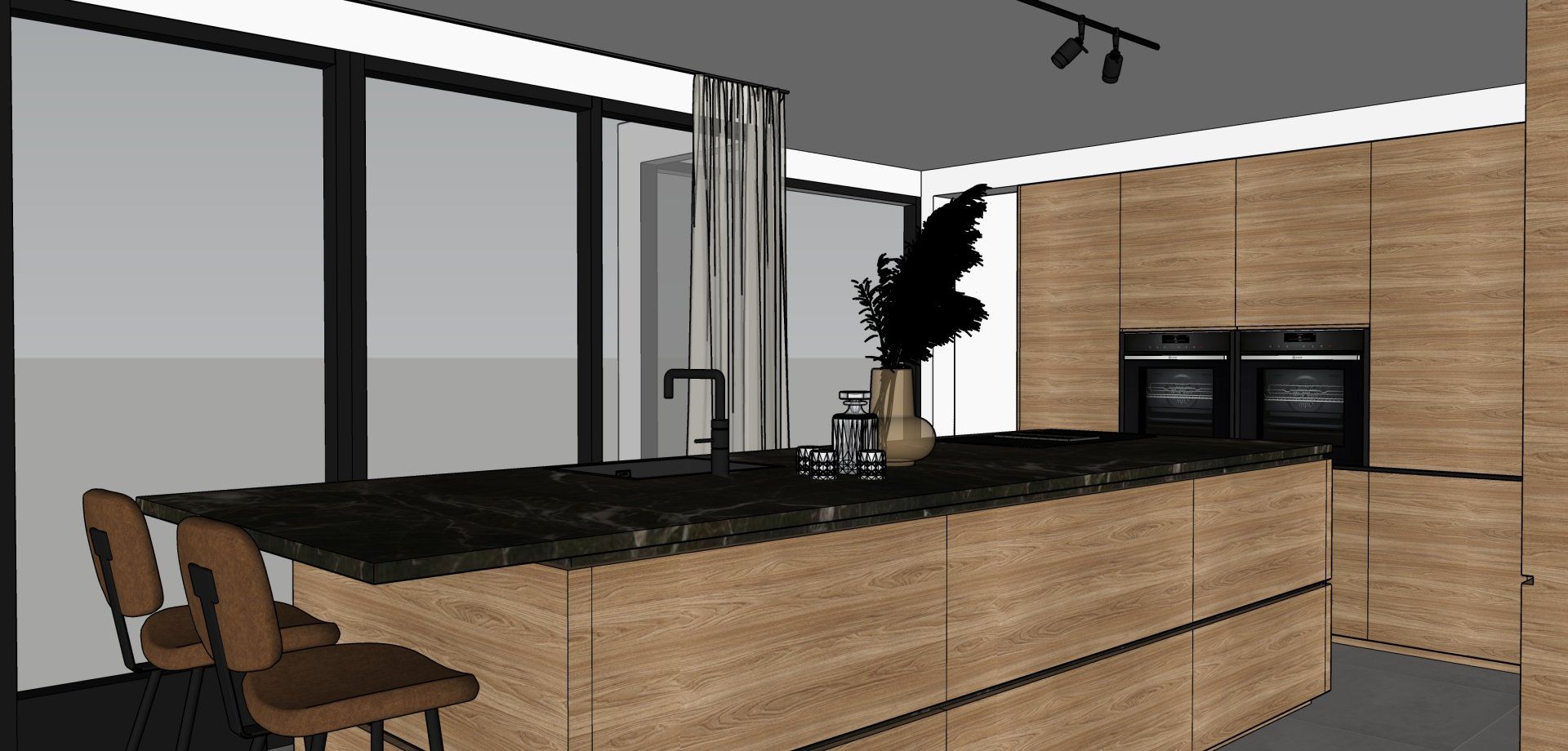 Maatwerk keukenontwerp.