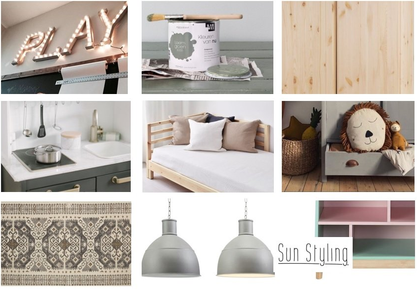 Sfeerbeelden voor de speelkamer.